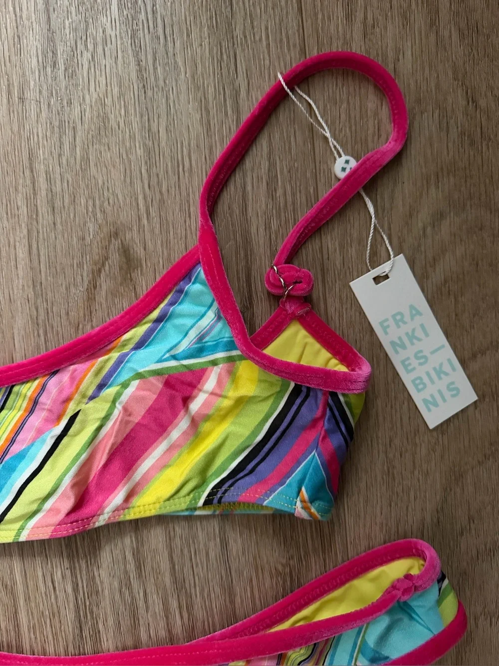 Brand new Frankie’s Bikinis Dallas Shine Bikini rainbow